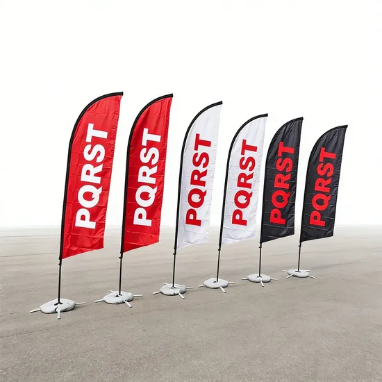 Direct Price Custom Logo Beach Teardrop Flag for Outdoor Advertising and Exhibitions
