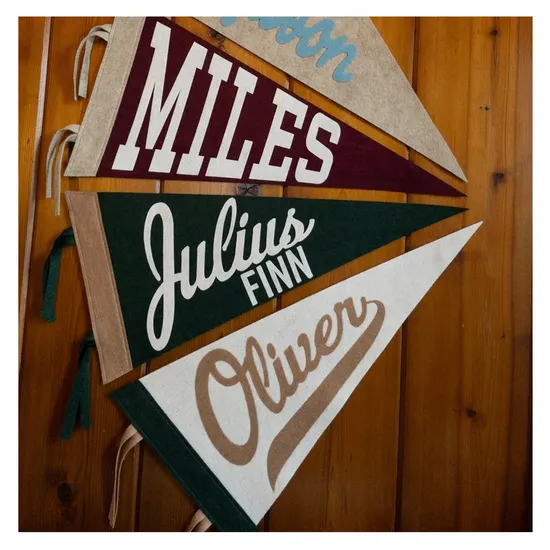 Durable Accept Custom Shape High Quality Outdoor Indoor Design Pattern Wholesale Pennant Flag