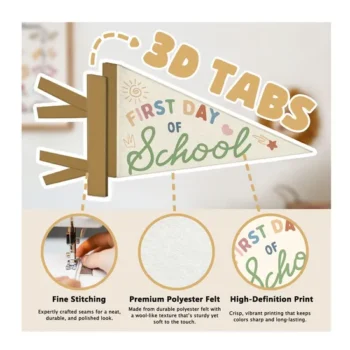 Durable Custom Shape High Quality Outdoor Indoor Design Pattern Wholesale Felt Triangle Pennant Flag