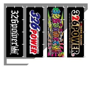 Durable Decoration Custom Design Photo Color Double Sided Nobori Flag Stand Campaign Table Stand