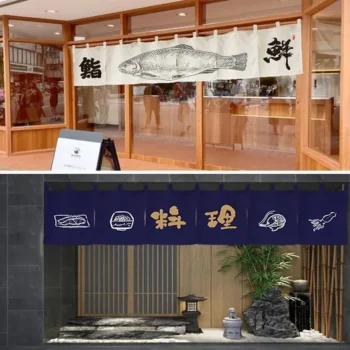 Durable Japanese Noren Partition Reusable Easy to Install Curtains