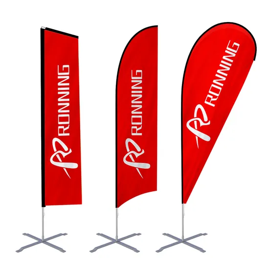 Factory Outdoor Advertising Exhibition Beach Flag Aluminum Alloy Flag Pole Can Be Printed Logo Feather Flags Banners