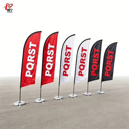 Factory Price Custom Logo Beach Flag Banner Factory Price Flying Teardrop Flag