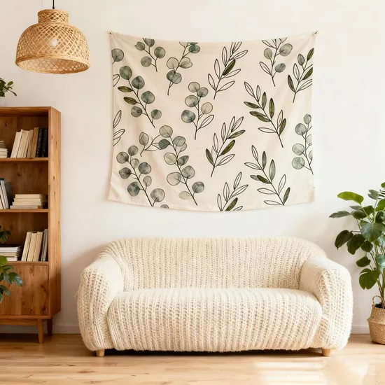 Factory Supply 100d Polyester Fabric Hanging Custom Print Tapestry