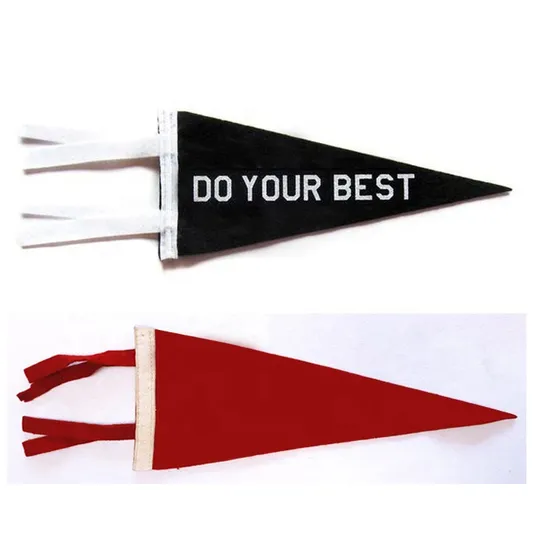 Factory Supply High Quality Custom Design Logo Different Size Durable Blank Pennant Felt