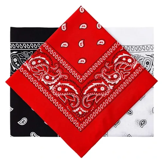 Fashion Women Scarf Square Print Custom Paisley Sport Headwear Bandana