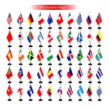 Fast Delivery Free Design Custom Printing Polyester Single Sided Print Desk Flags