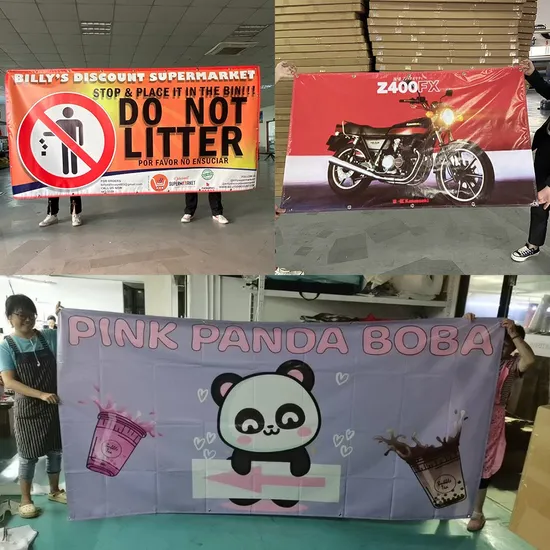 Full Color Outdoor Display Event Sign Digital Printing Technique Vinyl Banner