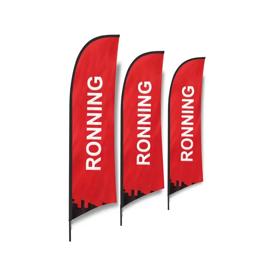 Heavy Duty Polyester Outdoor Steel Metal Advertising Trade Showing Car Wash Feather Banner Foldable Car Tire Base Flag