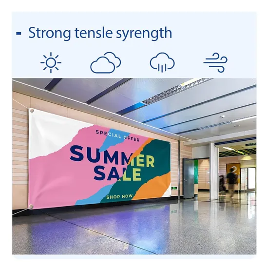 High Performance Personalized Waterproof Tear Custom Decoration Door Banner