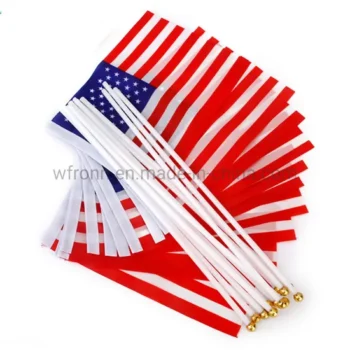 High Quality Cheap Custom Mini Small Hand Held Waving Flags