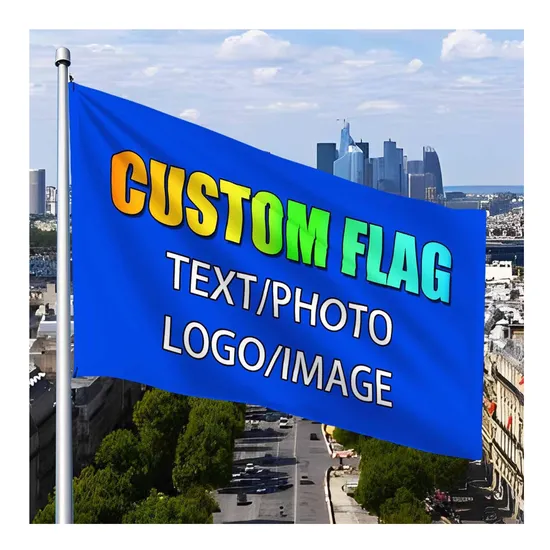 High Quality Promotion Design Logo Country Digital Printing Custom Flag for Outdoor