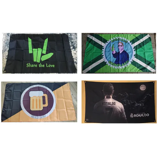 Hot Sale Festival Happy New Year 3X5 Large Custom Wind Banners Flags