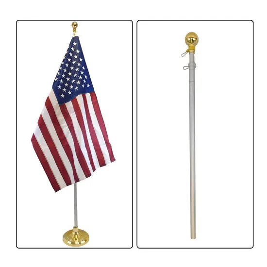 Hot Sale Indoor Kit Telescoping Large Office Decoration Country Flagpole Displaying Flag