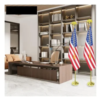 Hot Sale Round Straight Indoor Large Office Decoration Country Displaying Flag Pole