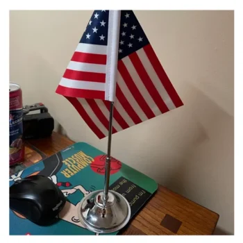 Hot Sales Full Color 14X21cm Custom Printing Logo Small Office Table Desk Flag