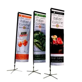 Hot Selling Polyester Fabric Advertising Street Roadside Rectangle Beach Flag for Exhibition Event