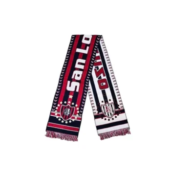 Jacquard Knitted Custom Design Logo Jacquard Worm High Quality Promotional Embroidered Souvenir Print Fans Scarf