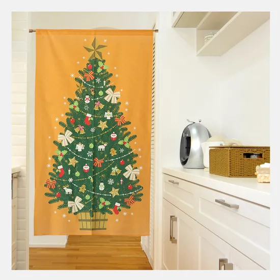 Japanese Cat Hand Painted Noren Doorway Curtain Support Customized Services