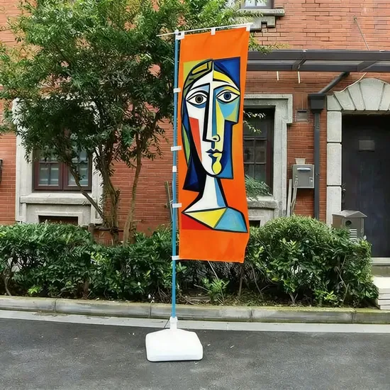 Lightweight Polyester Custom Sizes Nobori Flags for Trade Show