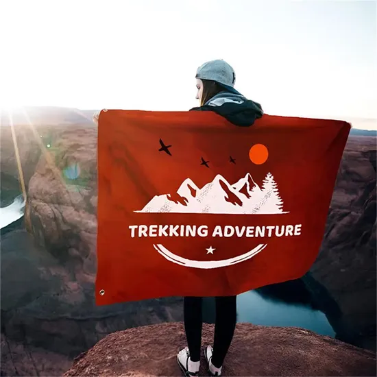 Manufacture Polyester Custom Outdoor Indoor Flags for Street Advertising