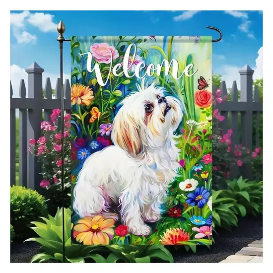 Maple Bird Welcome Double Sided Seasonal Autumn Decoration Garden Flag