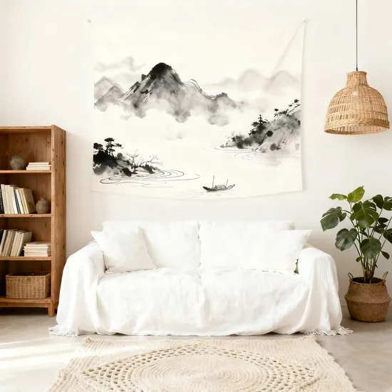 Minimalist-Textured-Decor-Customizable-Any-Color-Peach-Skin-Fabric-Tapestry