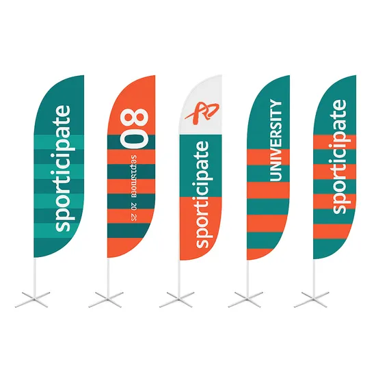 New Design Promotional Custom Banners Outdoor Feather Flag Banner Teardrop Tear Drop Flags Beach Feather Flag