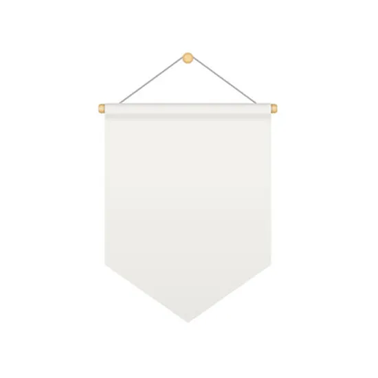 New Style Popular Display Decorative Durable Soft Double Side Sublimation Cheap Accept Custom Design Text Photo Logo Canvas Team Wall Hanging Pennant Flag