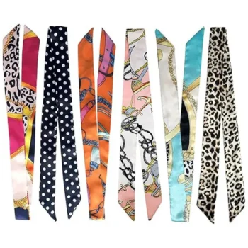 ODM/OEM Any Design Neckchief Wrap Purse Decoration accessory Custom Narrow Ribbon Scarf