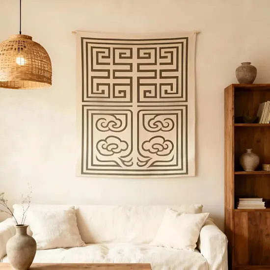 Ocean Wave 100d Polyester Fabric Coastal Beach Custom Print Tapestry