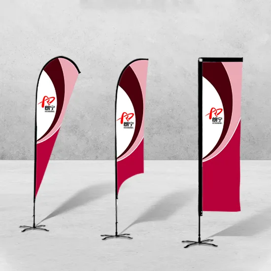 Outdoor Bow Sail Flying Promotion Custom Printing Advertising Beach Feather Teardrop Flag