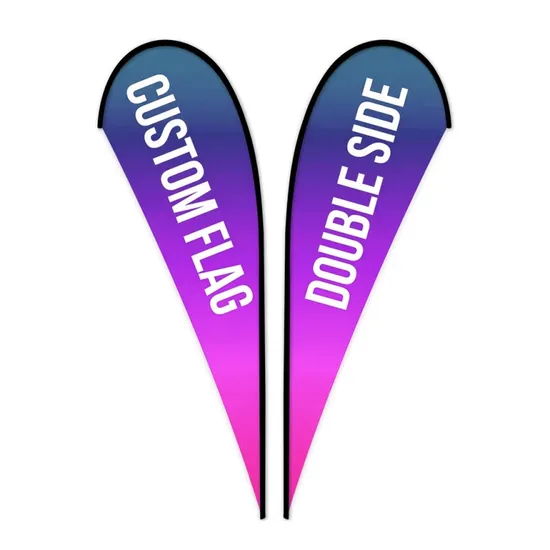Outdoor Custom Advertising Exhibition Teardrop Flag Printing Event Promotion Advertisement Advertising Feather Flag