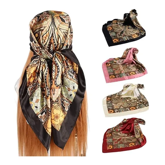 Paisley-Pattern-Bandana-Bulk-Headbands-Handkerchief-Face-Mask-100-Polyester