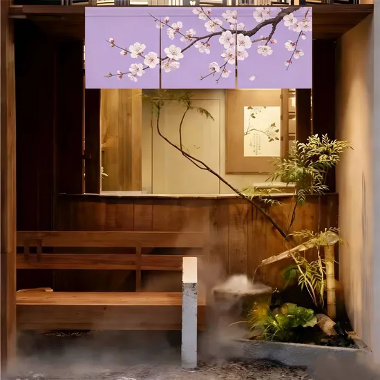 Personalized Noren Hanging Door Cover Custom Logo Text Japanese Curtains