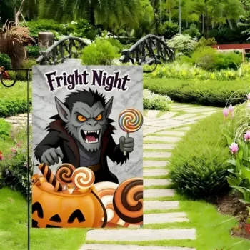 Playful Happy Halloween Featured on Breathable Polyester Garden Flags