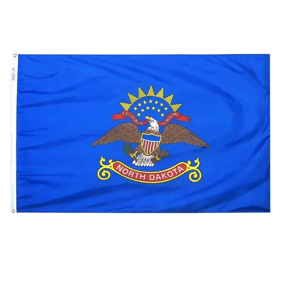 Polyester Advertising Hand /Body/ Car/ Graden Custom American USA North Dakota State Flag Banner