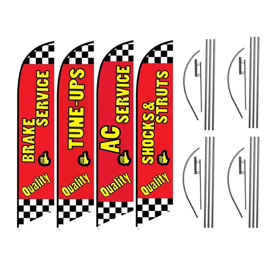 Popular Product Roadside Stock Parrot Sandy Teardrop Feather Rectangle Beach Flag for Display