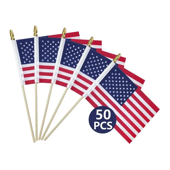 Promotion Custom Design Country Decoration Mini Hand Held Hand Waving Flags