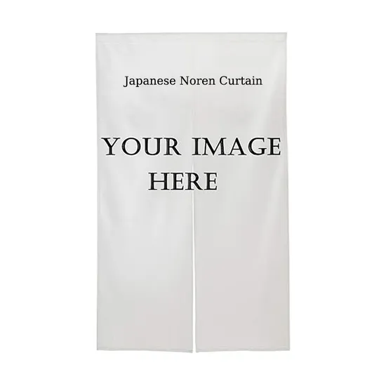 Promotion Custom Full Color Kitchen Cotton Linen Sublimation Japanese Door Curtain