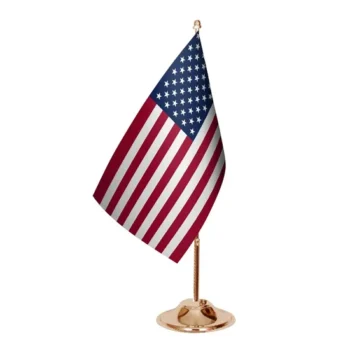 Promotion High Quality Cheap Desk Flag with Stand Base Decorations Home Office