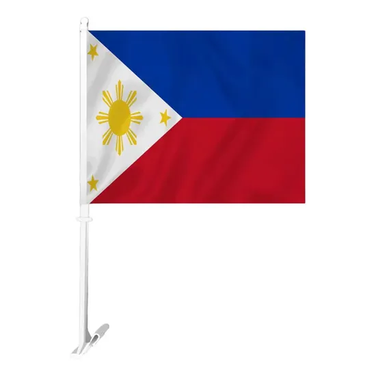 Promotion High Quality Double Sided Custom 30X45cm with Flagpole Car Window Flag