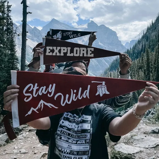 Promotional Colorful Customized Logo Size Shape Outdoor Sublimation Custom Felt Pennant Flags