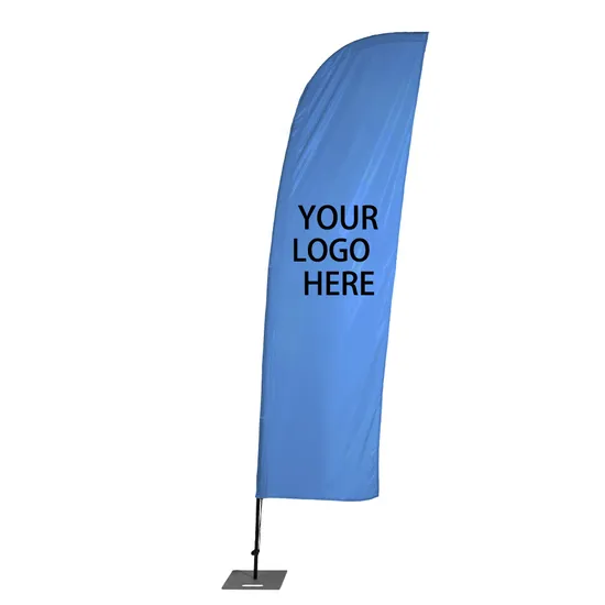 Promotional Feather Beach Banner with Custom Logo Printing Service