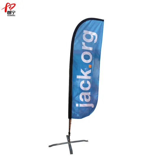 Quality Pole and Base Advertising Telescopic Car Wash Feather Teardrop Flag