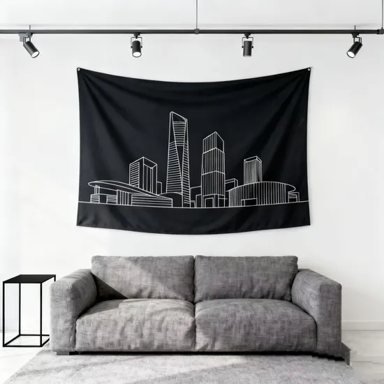 Romantic Boho Art Custom Peach Skin Fabric Wholesale Supply Wedding Tapestry