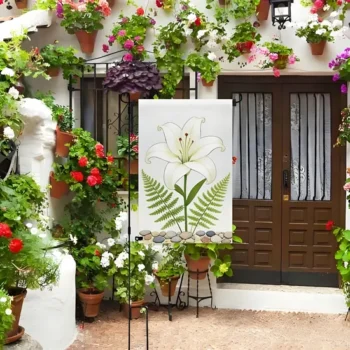 Single Side Printing Soft Polyester Garden Flags with Easy Install Sleeve