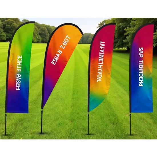 Smoke Shop Flag Promotional Product Popular Outdoor Decoration 2.8m Beach Feather Flags Custom Smoke Shop Flag