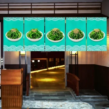 Soft Comfortable Touch Short Length Japanese Noren Curtain