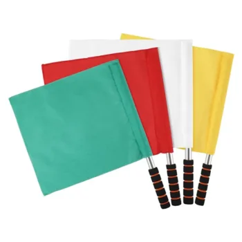 Sporting Football Polyester Checker Soccer Solid Color Signal Custom Soccer Referee Flags